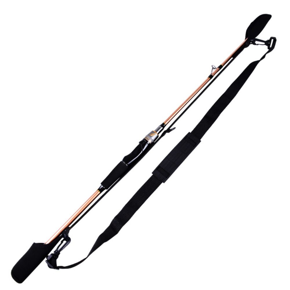 Fishing Rod Travel - กระเป๋าเก็บคันเบ็ดแบบพกพา สายสะพายไหล่คันเบ็ดแบบปรับได้ เข็มขัดคันเบ็ด ตัวป้องกันรอก อุปกรณ์ตกปลา