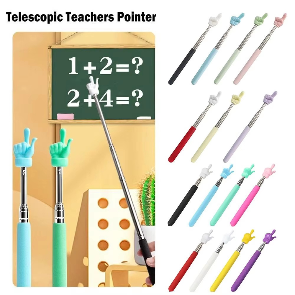 Fishing Rod Telescopic - 1 ชิ้นสแตนเลสสตีล Telescopic Rod ของเล่นนิ้วมือการสอน Stick