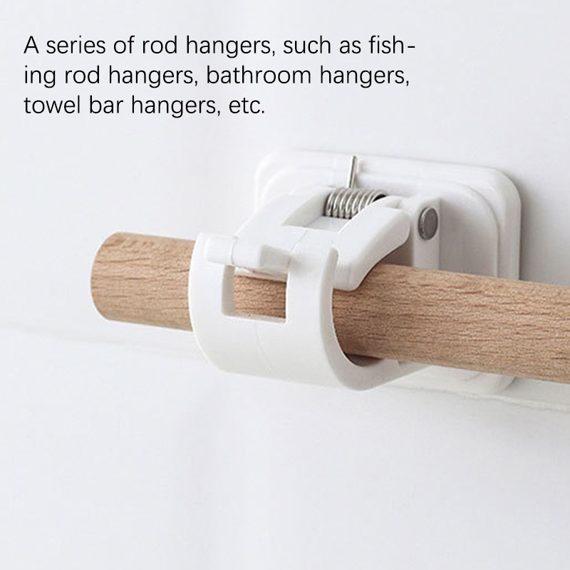 Fishing Rod Repair Kit - ที่แขวนคันเบ็ดตกปลาแบบติดผนัง 1 คู่ พร้อมคลิปหนีบ ที่เก็บคันเบ็ด สำหรับผนัง