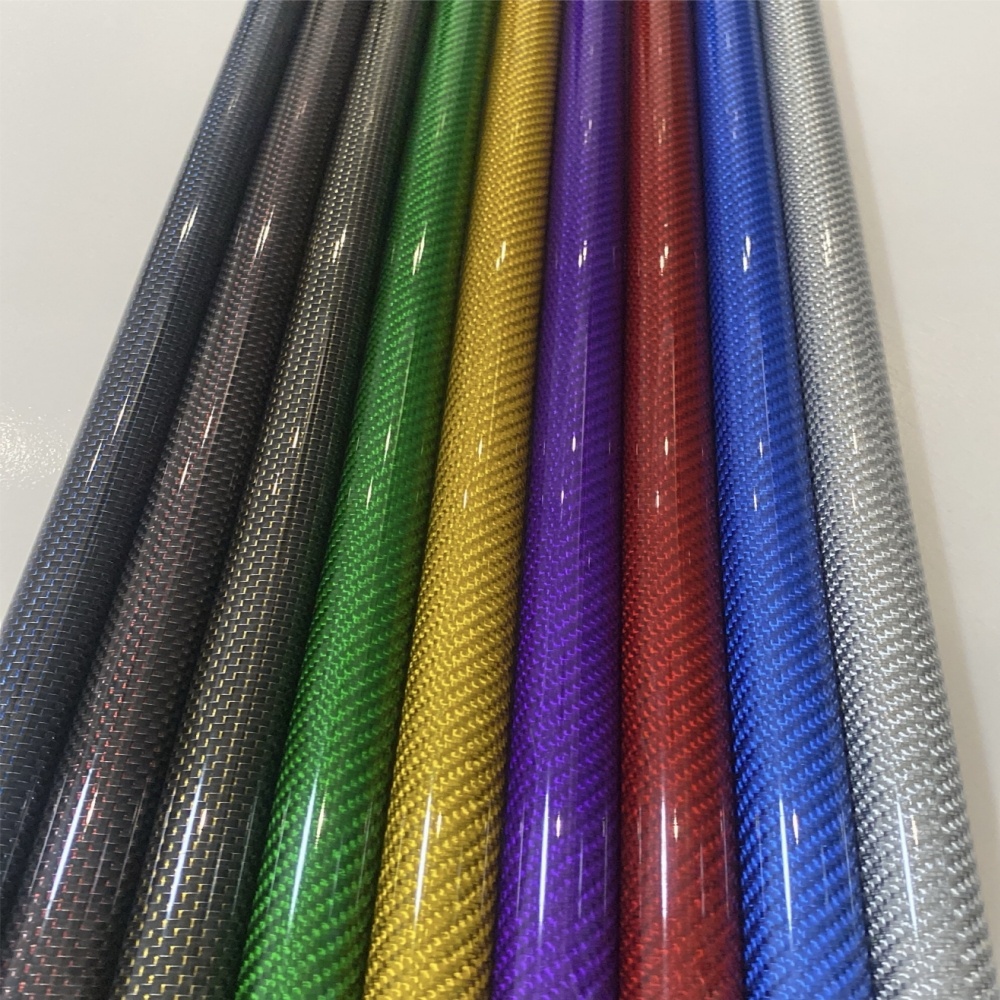 Fishing Rod Carbon Fiber - ท่อคาร์บอนไฟเบอร์สี 3K ทอลายทวิลแบบมันเงา สำหรับไม้ตีลูกบอล คันเบ็ด โดรน
