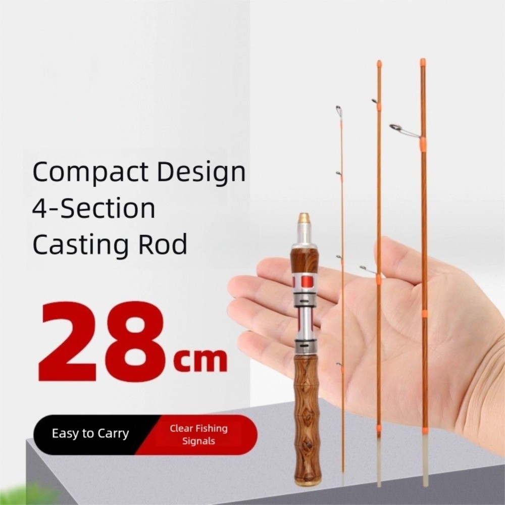 Fishing Rod Ice - คันเบ็ดตกปลาแบบสปินนิ่ง 4 ท่อน กำลัง UL คันเบ็ดตกปลาแบบสปินนิ่งและแคสติ้ง