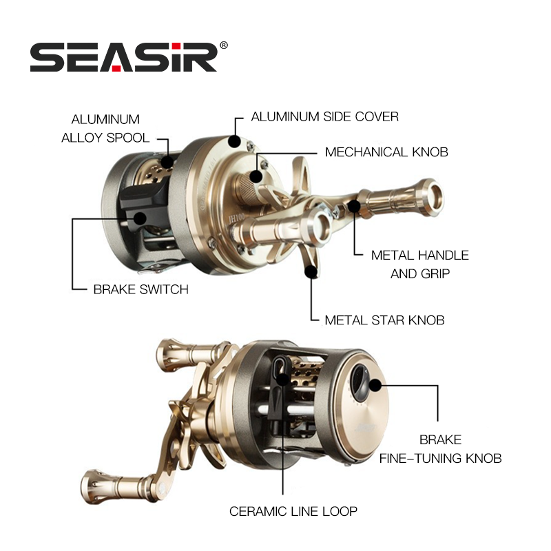 รอกเบทคาสติ้ง SEASIR JH ตัวเรื - Abu Garcia Reel Max บทวิจารณ์และราคา