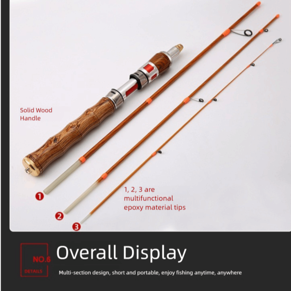 คันเบ็ดตกปลาแบบสปินนิ่ง 4 ท่อน - Fishing Rod Ice บทวิจารณ์และราคา