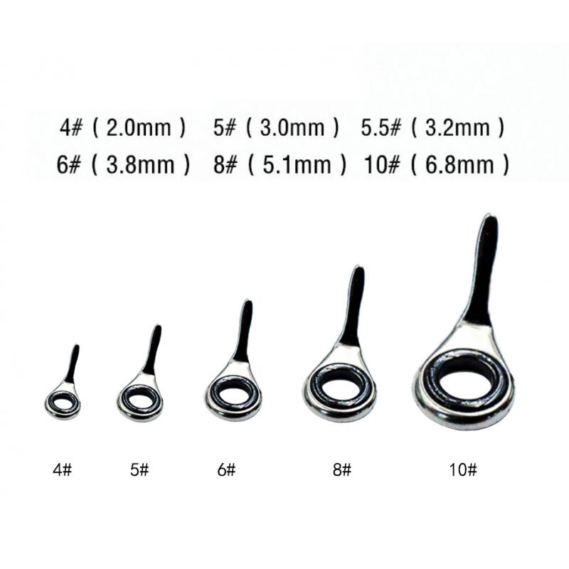 10 ชิ้นตกปลา Rod Guides แหวนสา - Fishing Rod Building Kit บทวิจารณ์และราคา